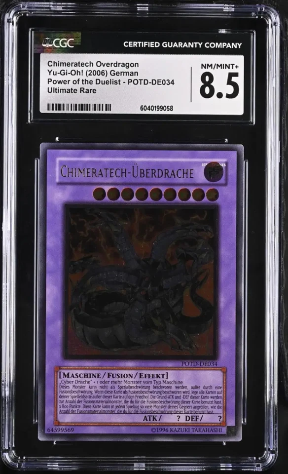 Yu Gi Oh Chimeratech Overdragon 2006 German Ult Rare CGC 8.5 POTD DE034 - Bild 1 von 1