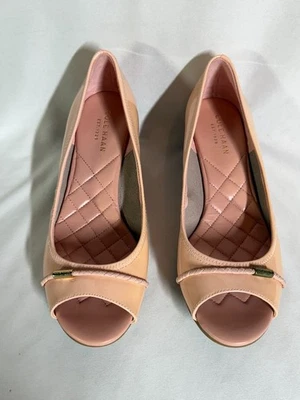NEW Cole Haan Air Tali Grand Pink Patent Peep Toe Wedge Heel SZ 5.5 - Image 1 of 4