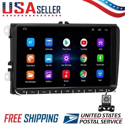 Carplay 9" Android 12 Car Stereo Radio GPS Camera For VW Volkswagen Jetta Passat - Image 1 of 4
