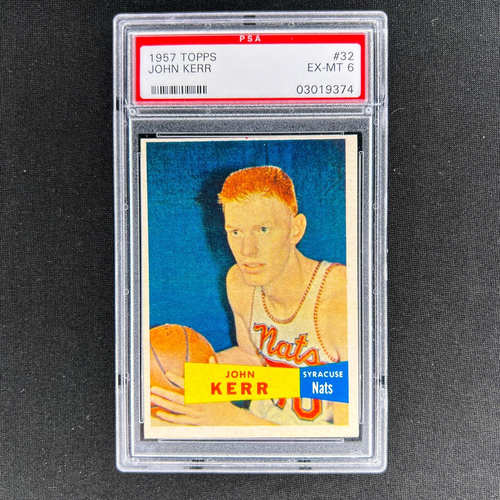 1957 Topps Basketball John Kerr Syracuse Nationals #32 PSA 6