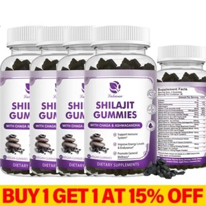 SHILAJIT + ASHWAGANDHA GUMMIES Organic 60-300 Gummies Extract Extremely Potent. - Picture 1 of 11