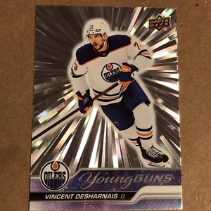 2023-24 Upper Deck #202 Vincent Desharnais YG (Silver Outburst & Canvas) Oilers