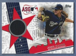 2019 Topps Update Series All-Star Stitches #ASSR-JH Josh Hader Brewers - Picture 1 of 2