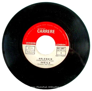 DISQUE 45 TOURS DE 1969 **SHEILA, ARLEQUIN+SHEILA-LA-LA** 1969'S 45 RPM RECORD - Bild 1 von 2