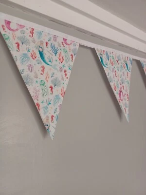 Tela Bunting de sirenas, decoración temática bajo el mar  Foto 1 de 4