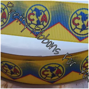 Las Aguilas del America Soccer Team 1.5" wide grosgrain ribbon 16 yards listing - Picture 1 of 1