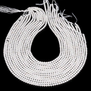 Natürliche Biwa Perle Edelstein Runde Form Glatte Perlen 4X4 mm Strang 16 Zoll EB-955 - Bild 1 von 4