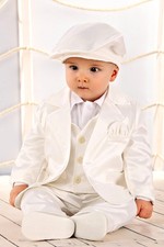 Abito da battesimo maschietto (6pz) panna cangiante vestito da cerimonia 1965