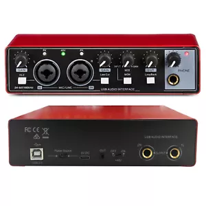 Audio Interface for Recording Professional Sound Card for Audio Equipment Guitar - Picture 1 of 19
