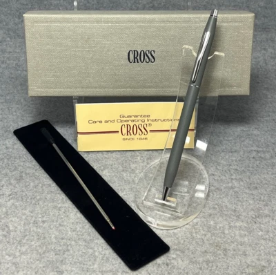 Bolígrafo Cross Mate Gris Cromo (2102), Caja, Manual, Recarga 🇺🇸 SIN GRABADO Foto 1 de 4