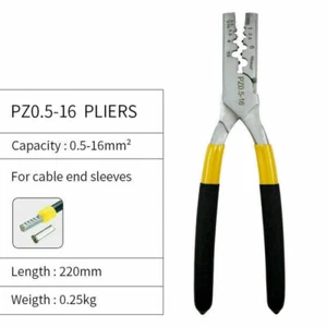 PZ0.5-16 Crimping Pliers for Cable End Sleeves Special Tube Terminals Hand Tools - Picture 1 of 5