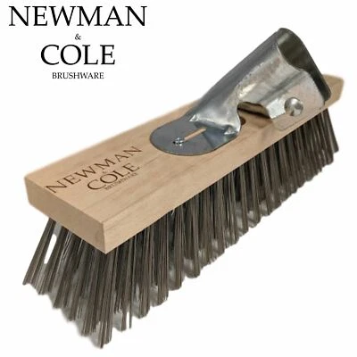 Wire Broom Head Metal Bristle Brush Outdoor Patio Cleaner Moss Algae Remover - Image 1 of 4