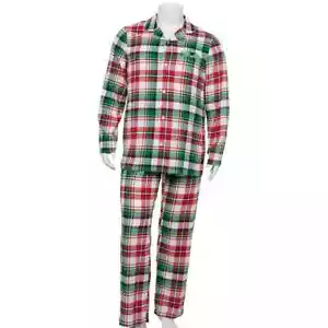 Big & Tall Jammies For Your Families Christmas Kitsch Plaid Pajama Set SIZE 3XLT - Picture 1 of 2