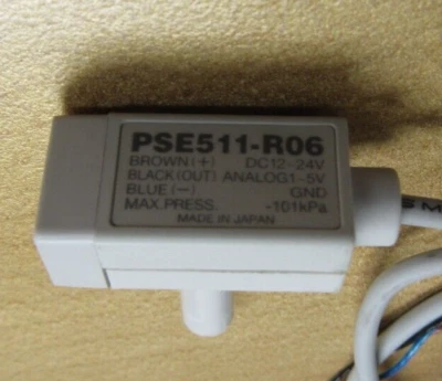 SMC PSE511-R06 12-24 VDC Vacuum Sensor -101 - 0 kPa Analog 1-5 VDC Output 6MM - Image 1 of 4