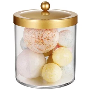 Acrylic Jar with Lid, 50 Oz Storage Plastic Container for Bathroom, Kitchen - Picture 1 of 7
