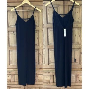 NWT Alice + Olivia 2 Black Dress Midi Length Tank Top LBD - Picture 1 of 12