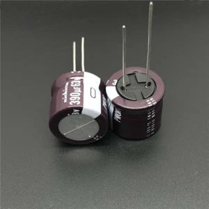 10pcs/100pcs 390uF 63V390UF 18x15 Nichicon PW Low Impedance Long Life Capacitor - Picture 1 of 2
