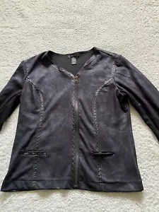 Style & Co. Women Non-Leather Long Sleeve Jacket Black Size S - Picture 1 of 7