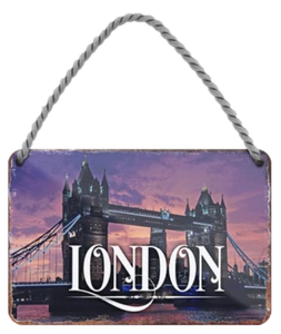 Targa in latta ''Londra'' 18x12 cm - Foto 1 di 4