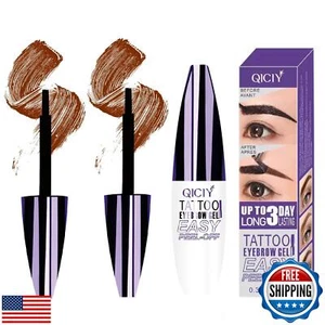 2PCS QICIY Easy Peel-Off Eyebrow Gel- QICIY Peel Off Tattoo Eyebrow Eye Brow - Picture 1 of 5