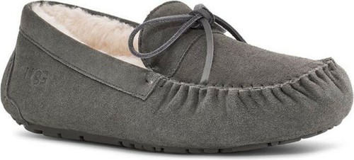 Mocassino pantofole Ugg uomo Corvin slip on lana pelliccia guida mocassino grigio antracite taglia 9