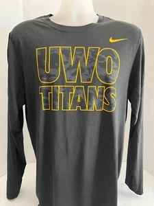 University of Wisconsin Oshkosh Titans Nike Dri Fit T Shirt Long Sleeve SZ Large - Picture 1 of 10