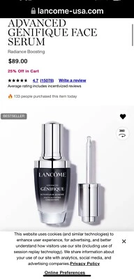 LANCOME Advanced GENIFIQUE Concentrado Activador Juvenil 1 FL OZ Nuevo (Al Por Menor $89) Foto 1 de 4