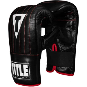 Title Boxing Professional Old School Leather Bag Gloves 3.0 - Black - Picture 1 of 3