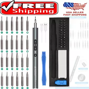 Compact 28-in-1 Precision Screwdriver Kit with USB Charging and LED Illumination - Picture 1 of 10