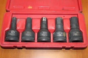 NAPA Professional Impact Sockets 5 pc. Metric Set 14mm, 17mm, 19mm, 22mm, 24mm - Picture 1 of 9