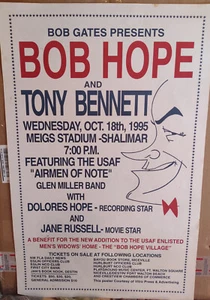 Großes Original USO Poster 1995 mit Bob Hope / Tony Bennett / Jane Russell - Bild 1 von 1