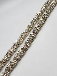 Collar de plata de ley 925/joyería para hombre/collar de cadena vinculada 96 gramos - Imagen 1 de 9