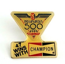 VTG 1991 47 Wins With Champion 75th Indy Indianapolis 500 Auto Race Lapel Pin 