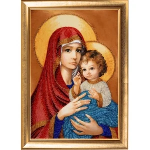 Perlenstickset Madonna und Jesus DIY Perlen Nadelspitze Perlenarbeiten - Bild 1 von 4