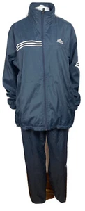 Adidas Kids Blue Two Piece Track Suit -Jacket & Pants Size 12/13 In VGC F397/396 - Picture 1 of 9