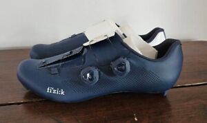 Fizik R3 Aria Road Cycling Shoes Size UK10 EU44.5 UD Carbon Sole Navy Blue/White