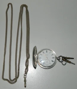 Antique Sterling Silver Pocket Watch London 1883 T Gaunt Melbourne - Picture 1 of 15