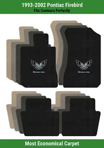 Lloyd Velourtex Front & Rear Mats for '93-02 Firebird w/Silver w/Bird & Black Tr - Picture 1 of 87