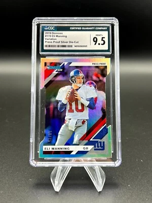 Eli Manning 2019 Donruss Variation Silver Die-Cut #/75 New York Giants CGC 9.5 - Image 1 of 2