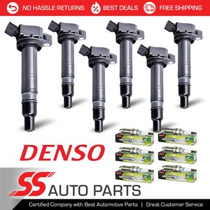 DENSO Iridium TT Spark Plug + Engine Ignition Coil For Toyota Tacoma 4.0L V6