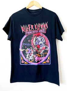 Camiseta negra Killer Klowns From Outer Space para hombre talla mediana 100 % algodón - Imagen 1 de 4