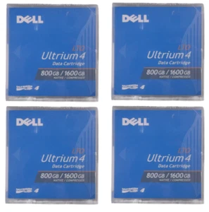 Lot of 4 New Dell LTO ULTRIUM 4 DATA CARTRIDGE 800GB/1600GB 1.6TB Tape 0yn156 - Picture 1 of 2