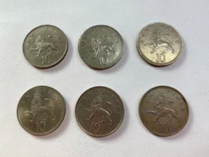 Great Britain old 10p coins. Set of 9 - Picture 1 of 6