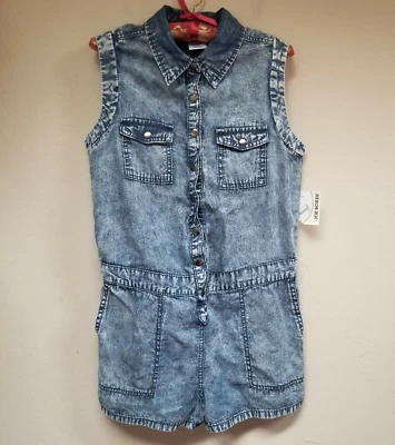 Nuevo Joe Boxer Juniors Botón Delantero Sin Mangas Denim Mameluco Bolsillos Pequeños Informal Foto 1 de 4