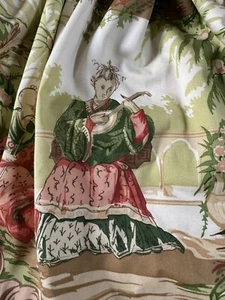 Vintage TOILE Valance Custom Made Palm Beach Regency Ming Chinoiserie 18x65" - Bild 1 von 20