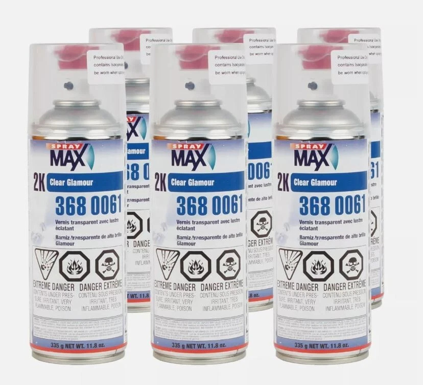 USC 3680061 Spraymax 2K  Glamour High Gloss Aerosol Clear (6 Cans) - Image 1 of 2