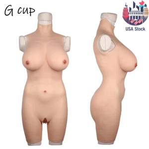 G Tasse Silikon Brustformen Ganzkörperanzug gefälschte Boobs Transgender Crossdresser - Bild 1 von 13