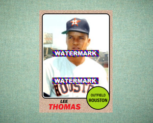 Lee Thomas Houston Astros 1968 Style Custom Baseball Art Card