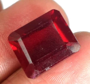 Natürlicher Burma Rubin Schmuckherstellung Edelstein 14,40 Kt Smaragd Schnitt zertifiziert B87425 - Bild 1 von 8