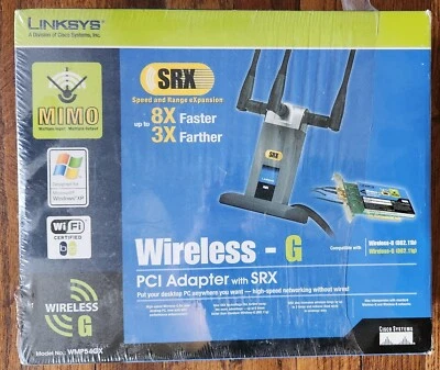 Cisco-Linksys WMP54GX Wireless G PCI Adapter with SRX - Image 1 of 4